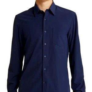 Solid Button-Up Shirt